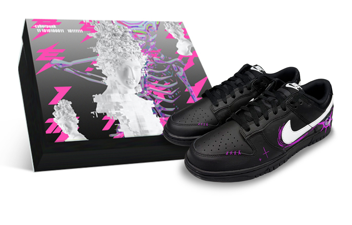 

Nike Мужские низкие скейтбордистские кроссовки Dunk, черный