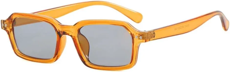 

Солнцезащитные очки Jelly Tea UV400 для мужчин в стиле панк с заклепками, идеально подходят для путешествий и вождения на открытом воздухе UYPTK, Orange Light Gray