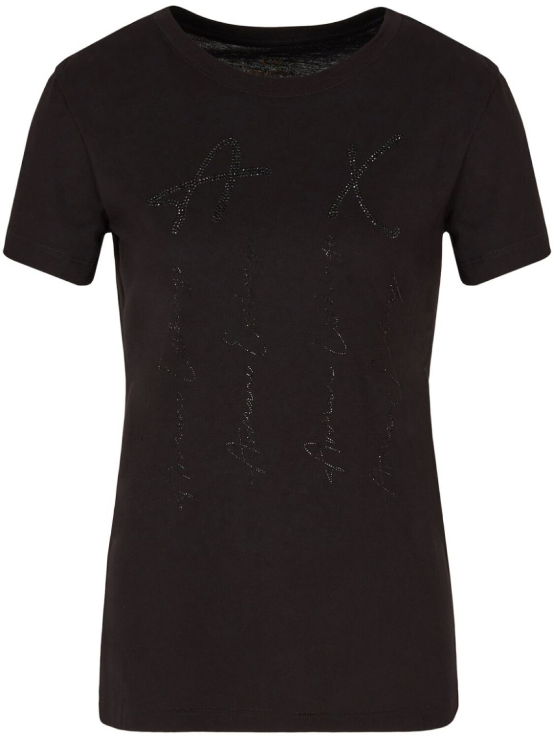 

Armani Exchange футболка, украшенная стразами, черный