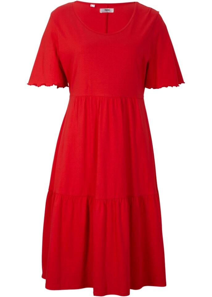 

Платье длиной до колена из хлопка Bpc Bonprix Collection, красный