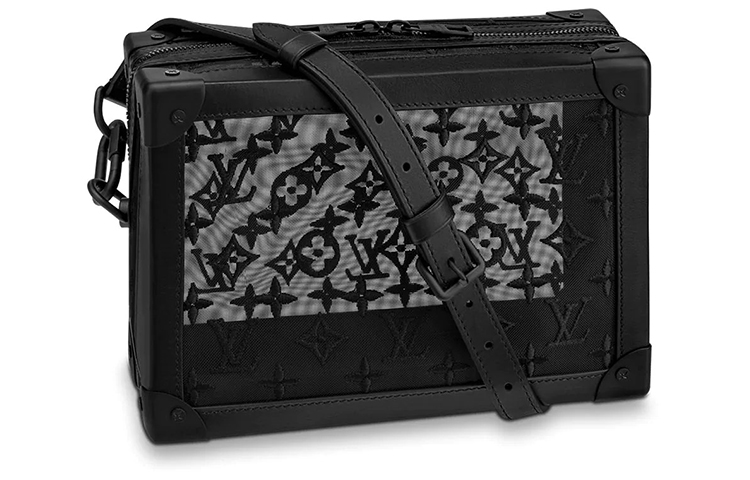 

LOUIS VUITTON Мягкий багажник из сетки с монохромным логотипом черный