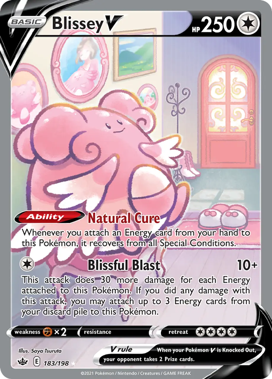 

Карточная игра Blissey V 183/198 - Chilling Reign Holofoil