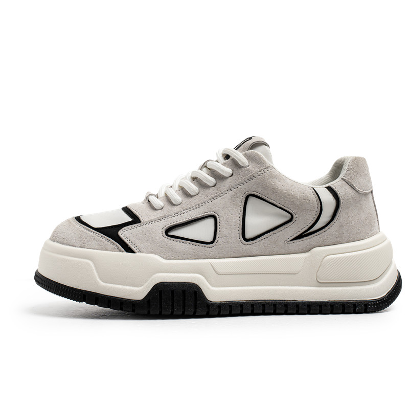 

JANECO Низкие скейтерские кроссовки мужские серо-белые, цвет Gray White