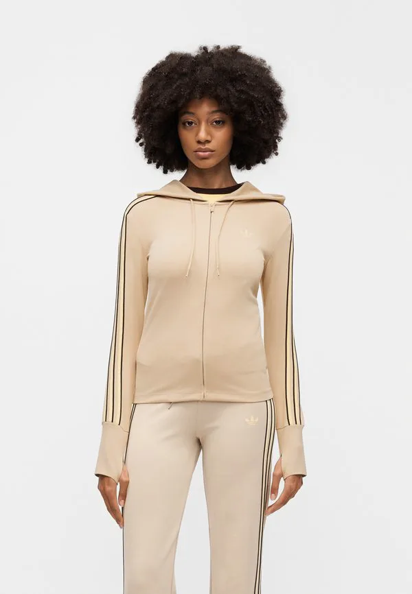 Толстовка с капюшоном и застежкой-молнией Adidas Originals, Stone Khaki — фото 4