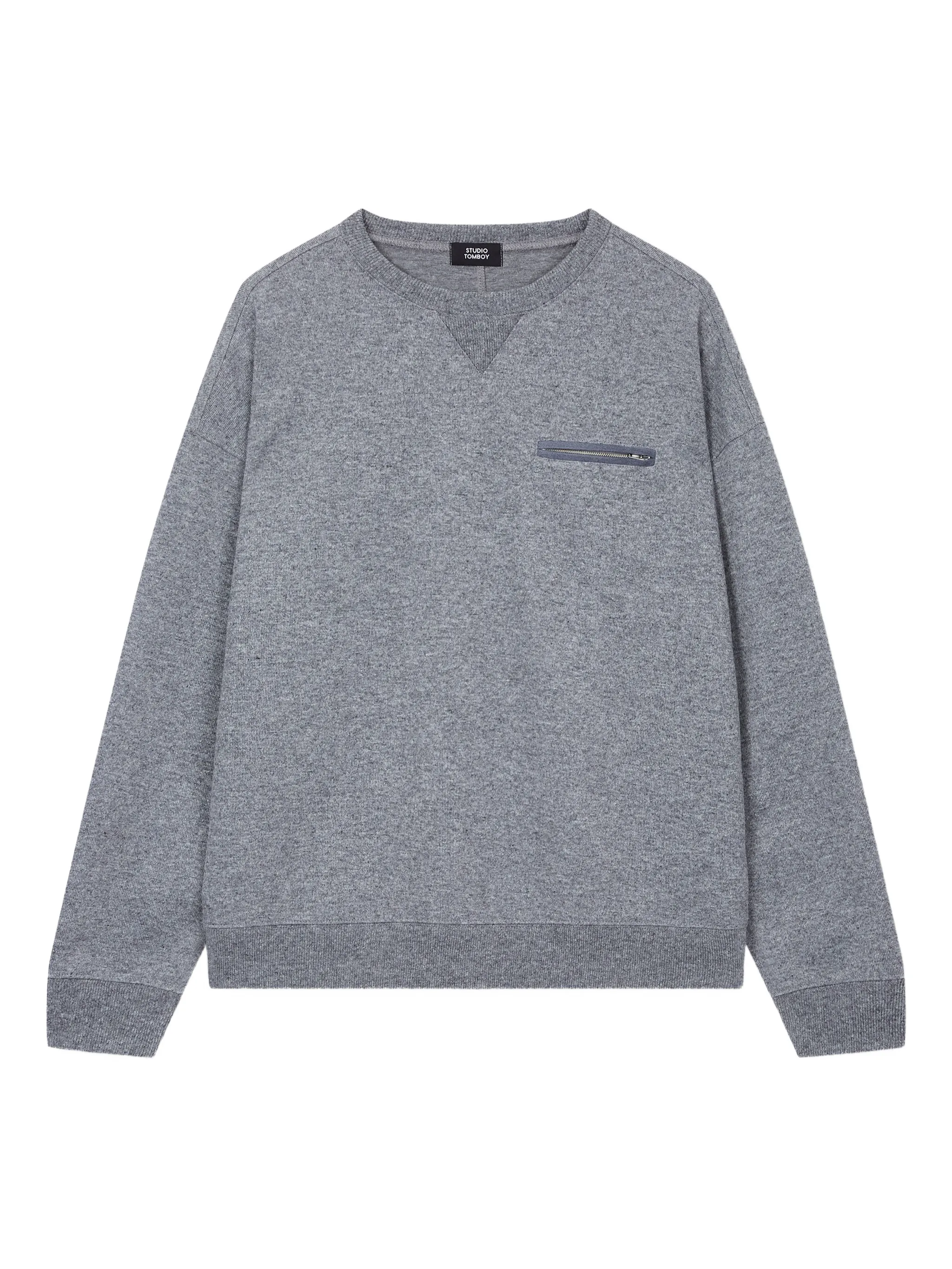 

Толстовка с карманом на молнии Tomboy, серый