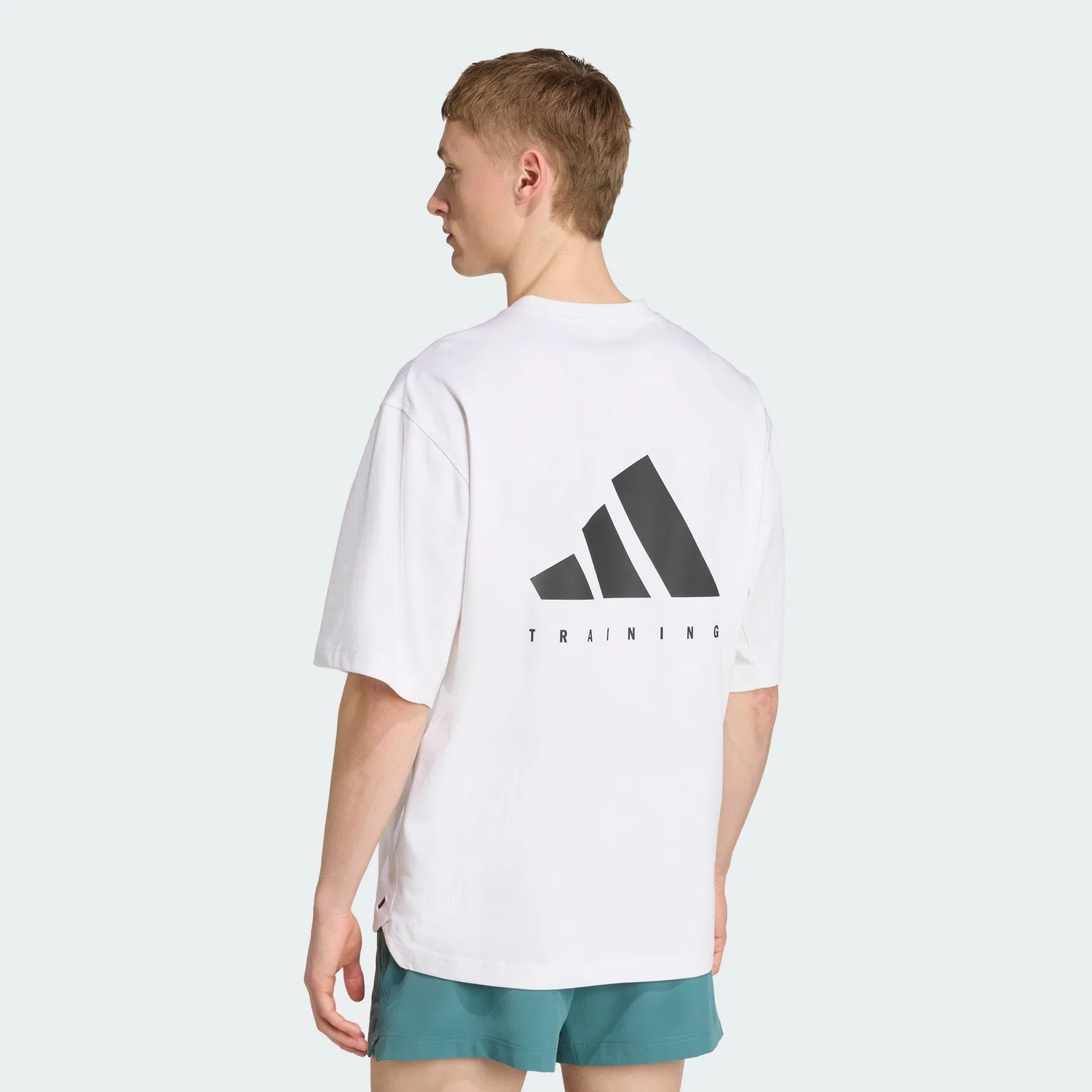 Футболка оверсайз, для тренировок, PrimeLift Adidas, белый — фото 2