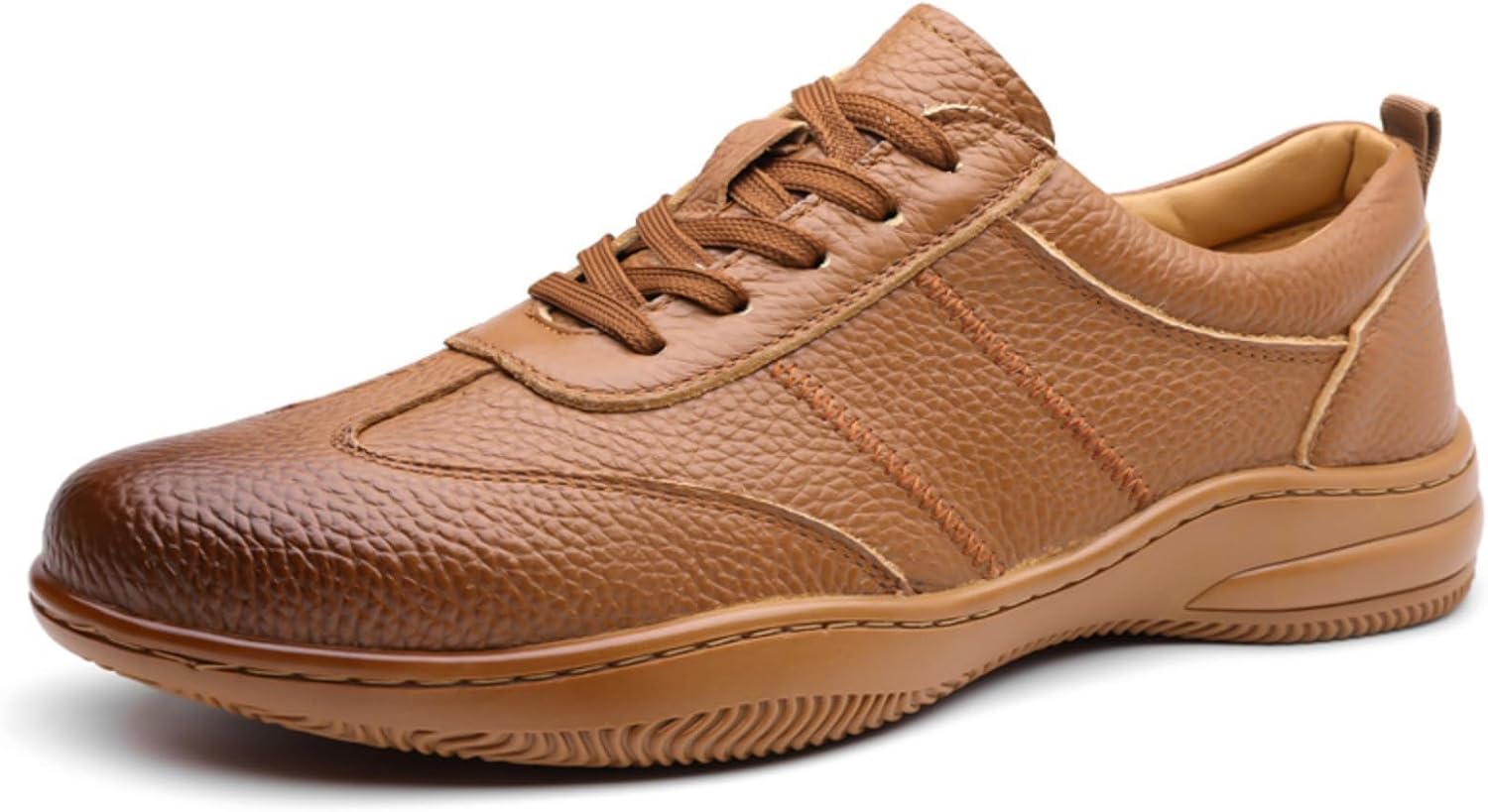 

Мужские повседневные кожаные кроссовки - удобные и стильные для ежедневной носки с аккуратной отделкой и дышащей конструкцией Kelibasi, коричневый