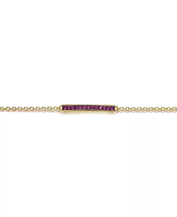 

Браслет из красного кубического циркония с покрытием из 14-каратного золота Gigigirl, red