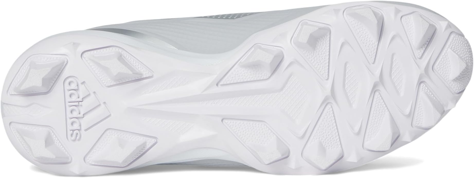Кроссовки adidas Kids Adizero Impact 2.0 Molded Baseball Cleats, цвет Team Light Grey/Silver Metallic/White — фото 3