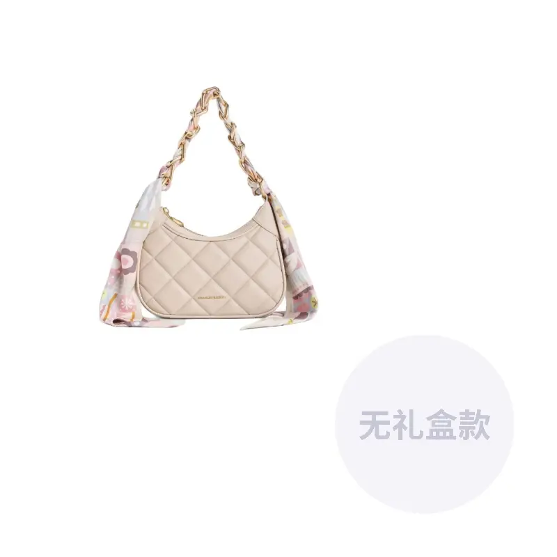 

CHARLES&KEITH Шарф из серии Canvas, полиуретановая сумка через плечо, маленькая дамская сумочка многоцветная, Oat