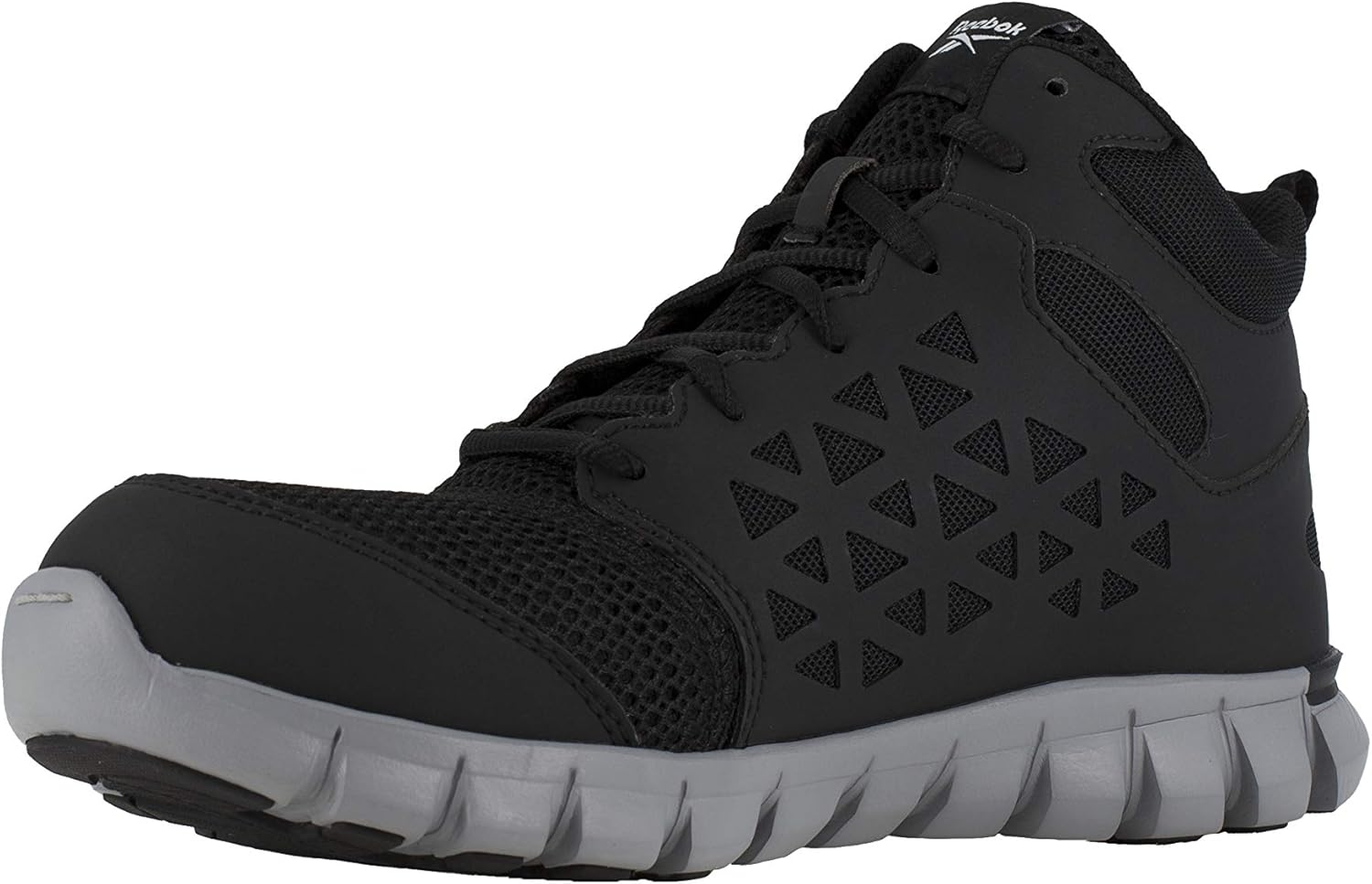 Мужские рабочие/служебные ботинки Reebok Sublite Cushion Mid с противоскользящей подошвой и алюминиевым носком - черные — фото 4