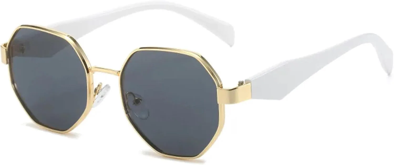 

Унисекс винтажные модные солнцезащитные очки «кошачий глаз» большого размера с защитой от УФ-излучения UV400. Модные солнцезащитные очки TKKTLLT, Whitegold-gray