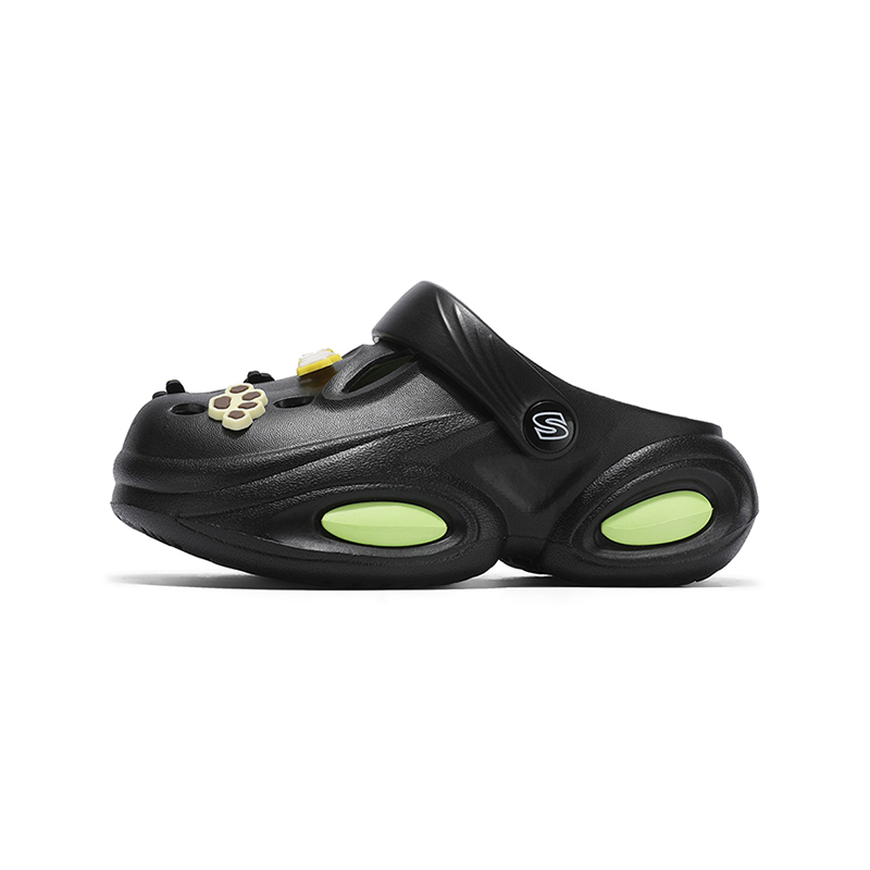 

Легкие амортизирующие нескользящие низкие детские тапочки SNOOPY, черный/зеленый