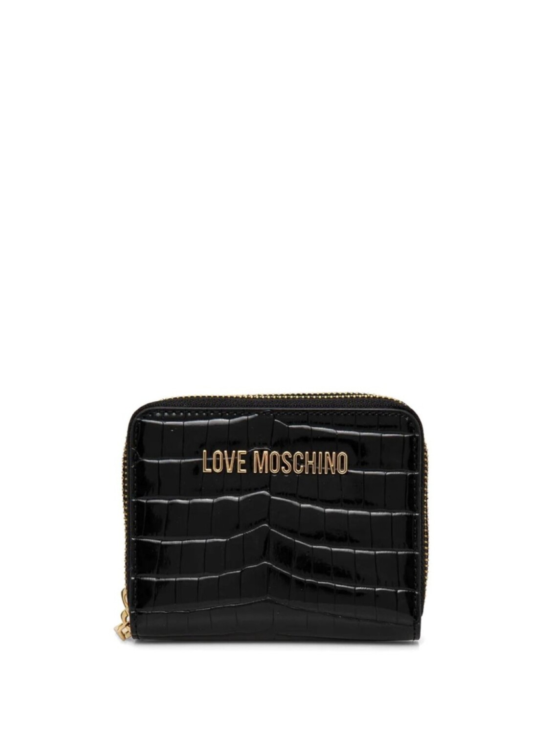 

Кошелек с эффектом крокодила Love Moschino, черный
