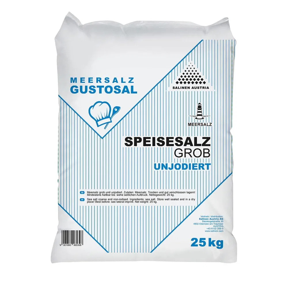 Крупная морская соль GUSTOSAL 25 кг Hilliger
