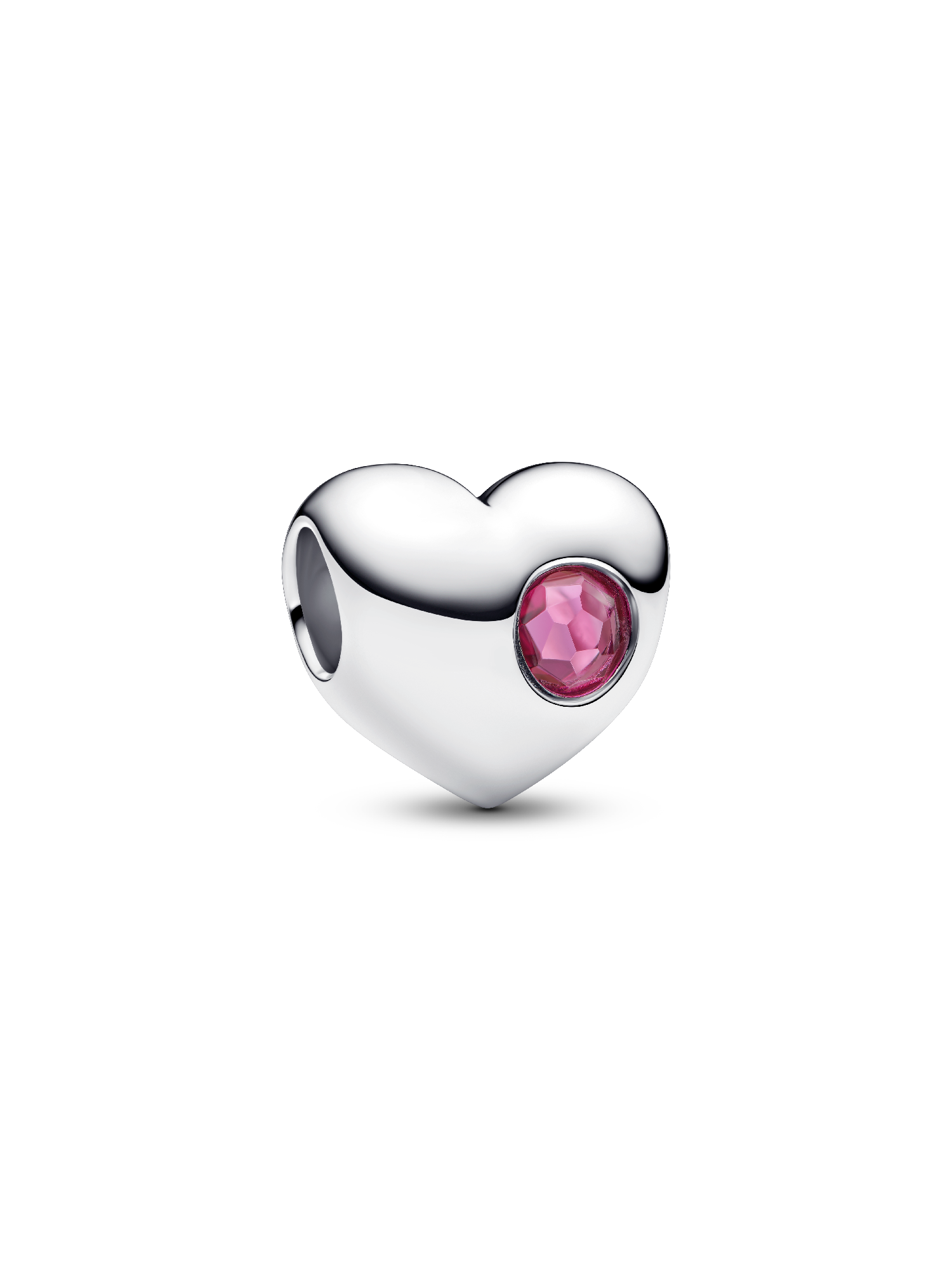 

Подвеска в виде сердца из розового камня с возможностью гравировки Pandora, серебро 925 пробы
