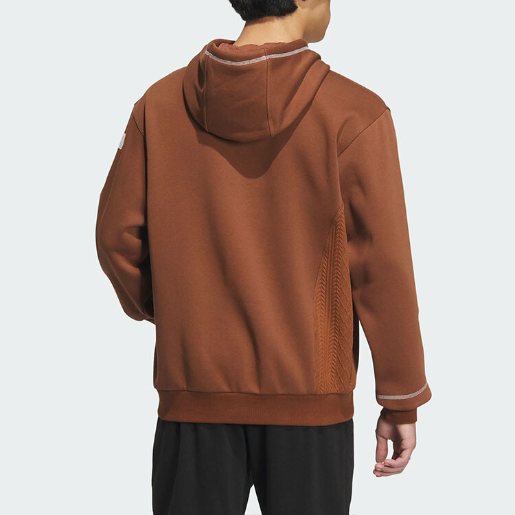 Толстовка Lounge Мужская коричневая Adidas, коричневый — фото 3