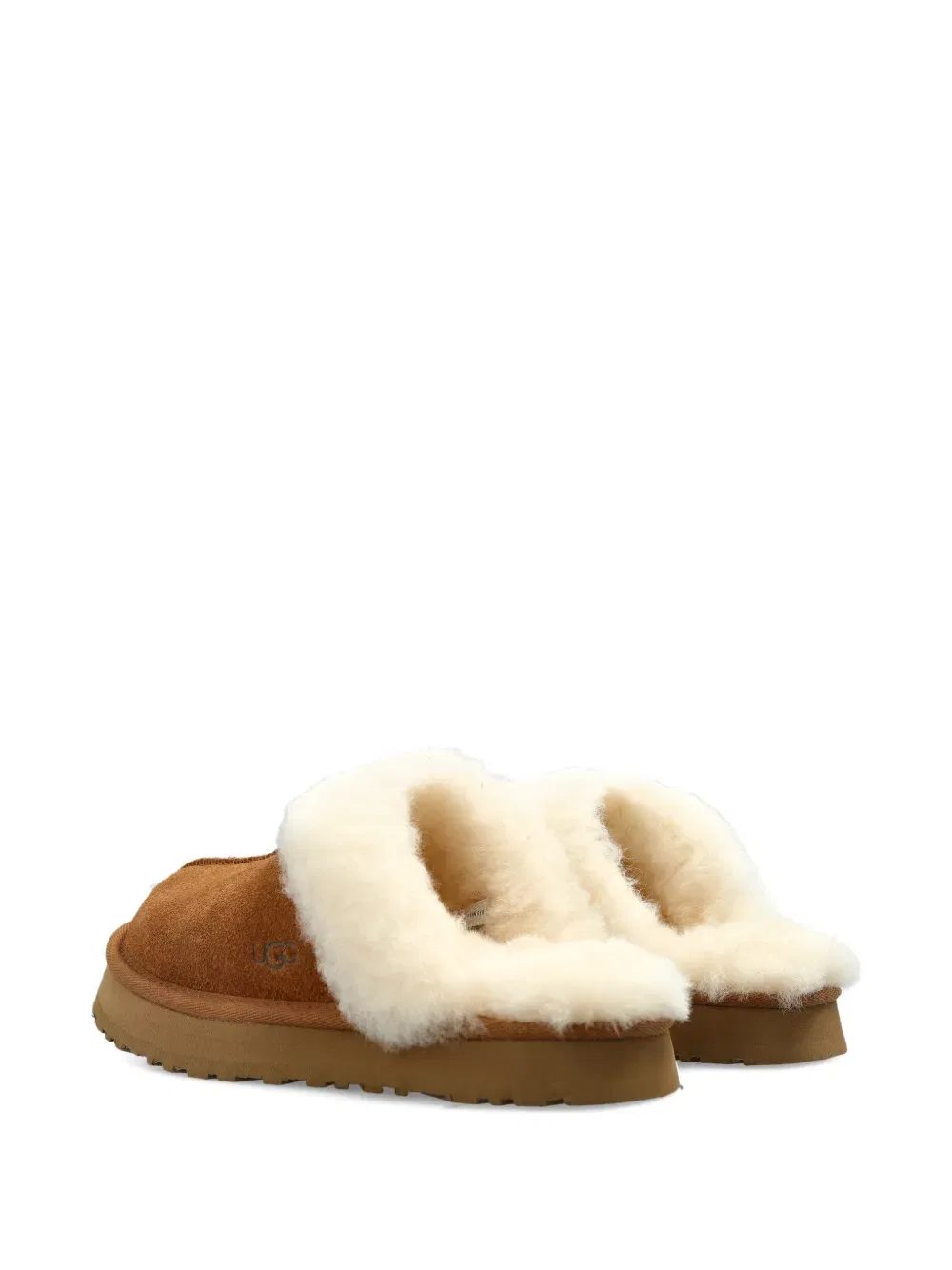 Замшевые тапочки Disquette Ugg Kids, коричневый — фото 3