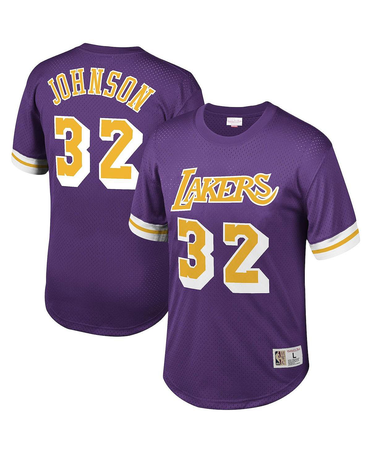 

Мужская фиолетовая сетчатая футболка Magic Johnson Los Angeles Lakers Mitchell & Ness, Фиолетовый, Мужская фиолетовая сетчатая футболка Magic Johnson Los Angeles Lakers Mitchell & Ness