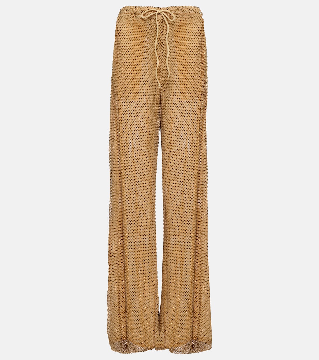 

Брюки, украшенные пайетками LaQuan Smith, золотой