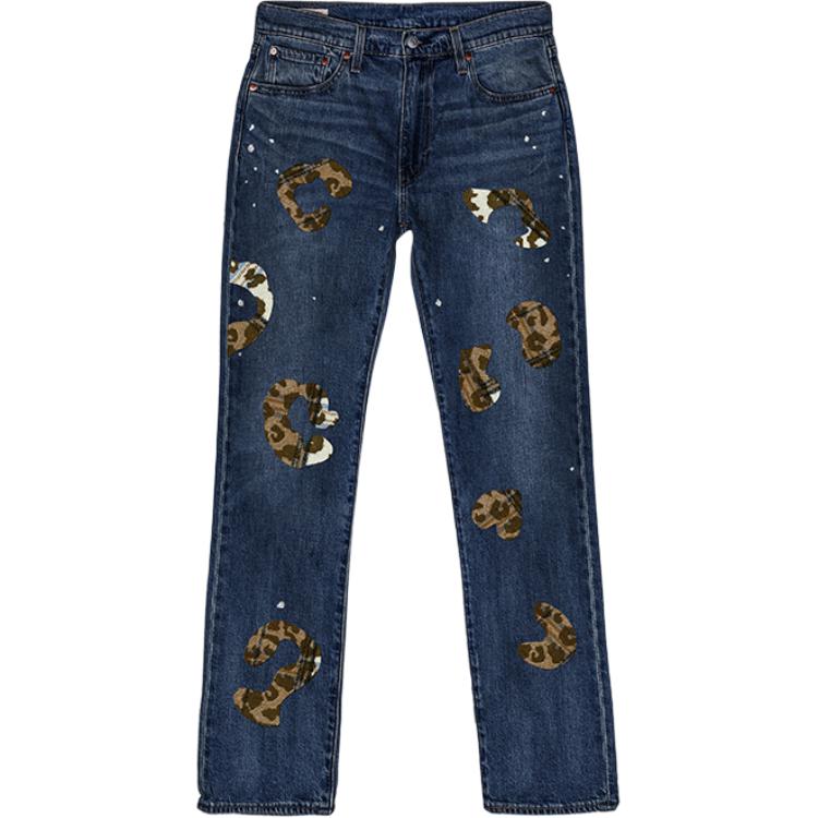 

Levi's прямые брюки джинсы mid rise свободного кроя stretch unisex Levis, темно-синий