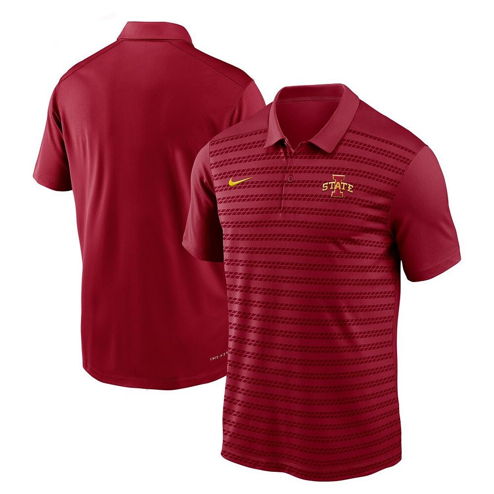 

Мужская футболка-поло Nike Cardinal Iowa State Cyclones 2024 Sideline Victory Coaches Performance, цвет Isu Red
