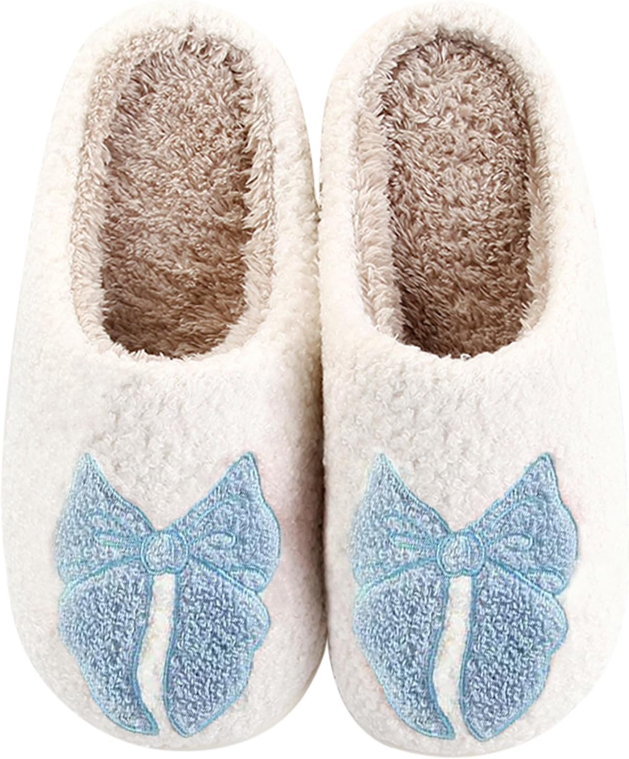 

Тапочки с тыквой на Хэллоуин для женщин и мужчин, милые мультяшные тапочки с плюшевой подкладкой и комфортной мемори-пеной Ussolyw, голубой