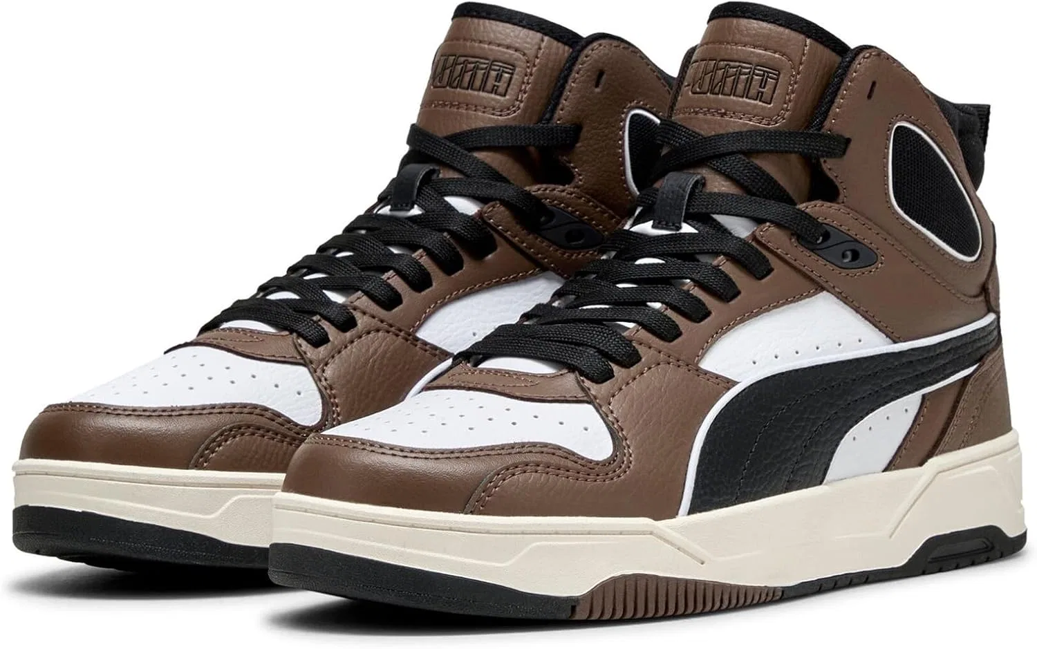 Мужские кроссовки Puma RBD Break Mid, White Black Flat Bronze Ah25 — фото 4