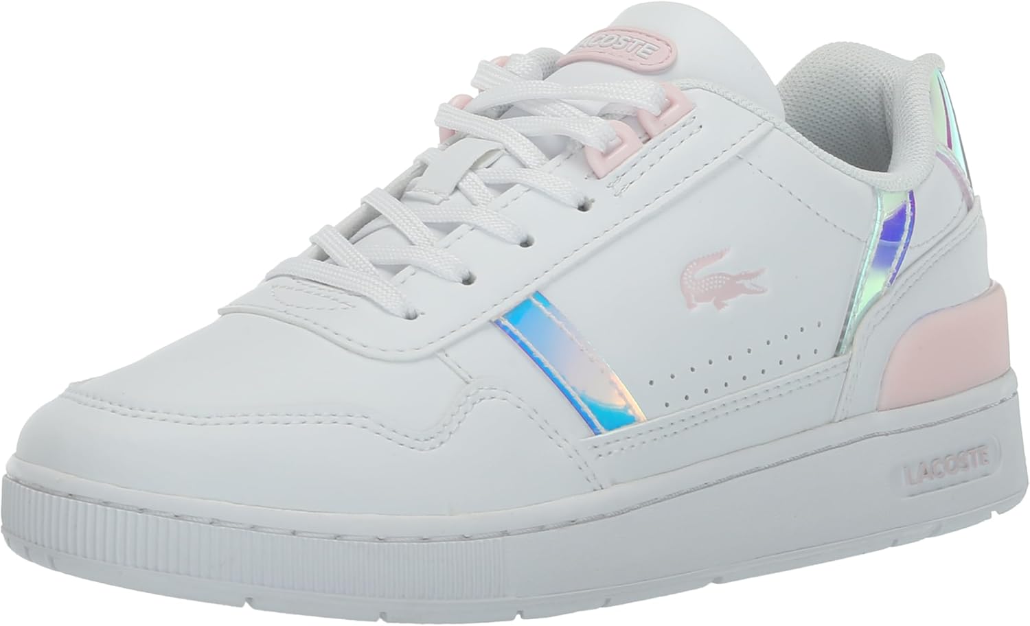 

Laceste Unisex-Child Juniors' T-Clip кроссовки Lacoste, Wht/Lt Pnk