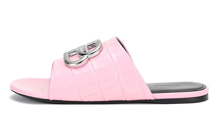 Шлепанцы женские Balenciaga Oval Slide, светло-розовый