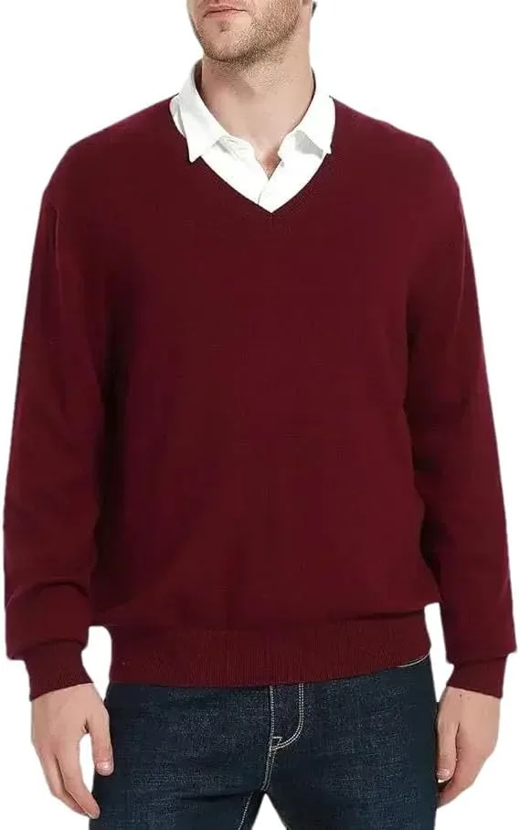 

Мужской свитер V-образным вырезом Slim Fit