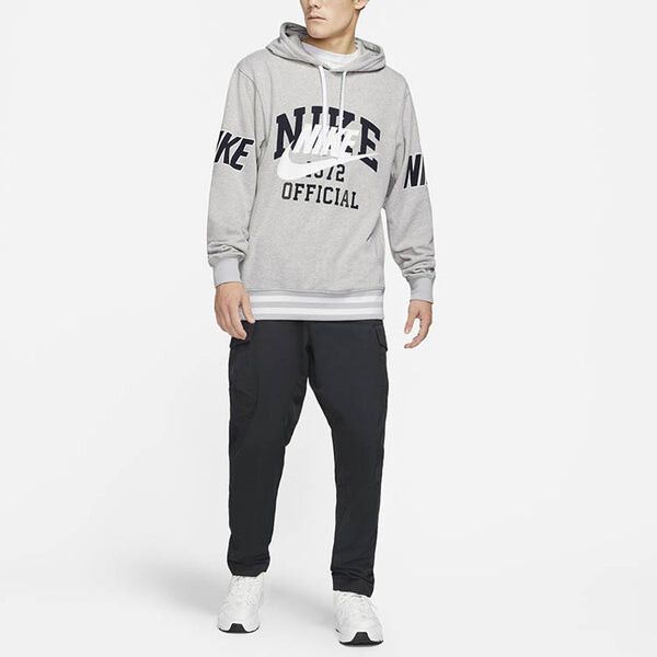 Толстовка men's large logo printing loose gray Nike, серый — фото 3