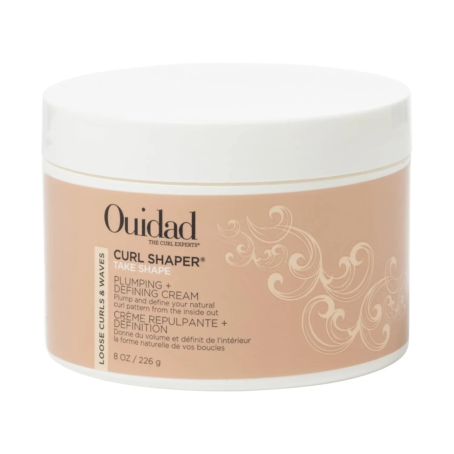 Ouidad Curl Shaper Take Shape Plumping Defining Cream 8 унций | Объемная формула для укладки волнистых волос средней густоты | Легкий контроль завивки и текстуры