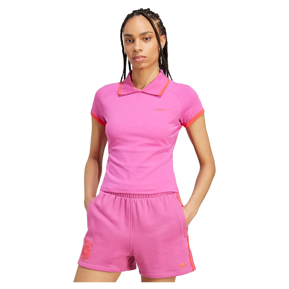 

Поло с коротким рукавом adidas Originals JY3489, розовый