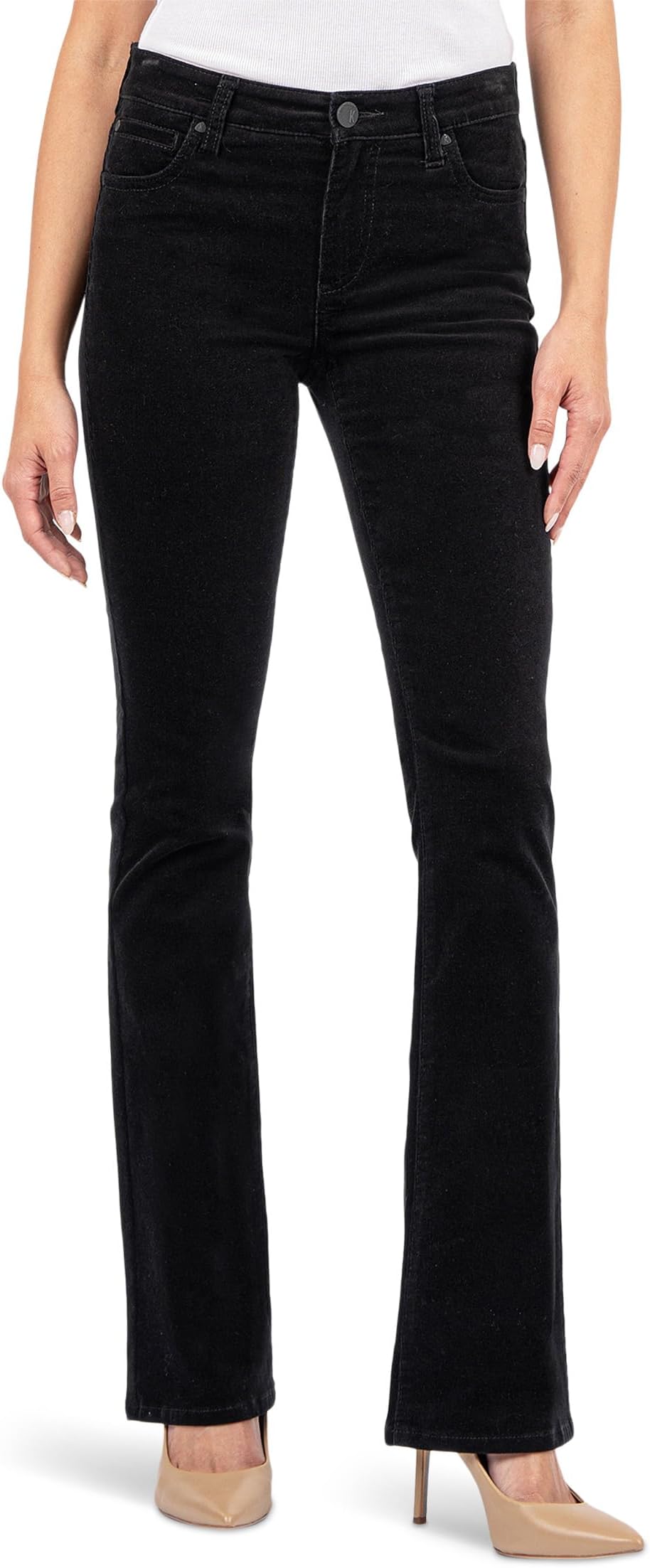 

Джинсы KUT from the Kloth Petite Karen Baby Bootcut in Corduroy, черный