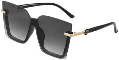 

Солнцезащитные очки 2027 года для женщин и мужчин, уличная мода, очки в крупной оправе, защитные очки, квадратные цельные солнцезащитные очки для женщин и мужчин MTZJH, Black