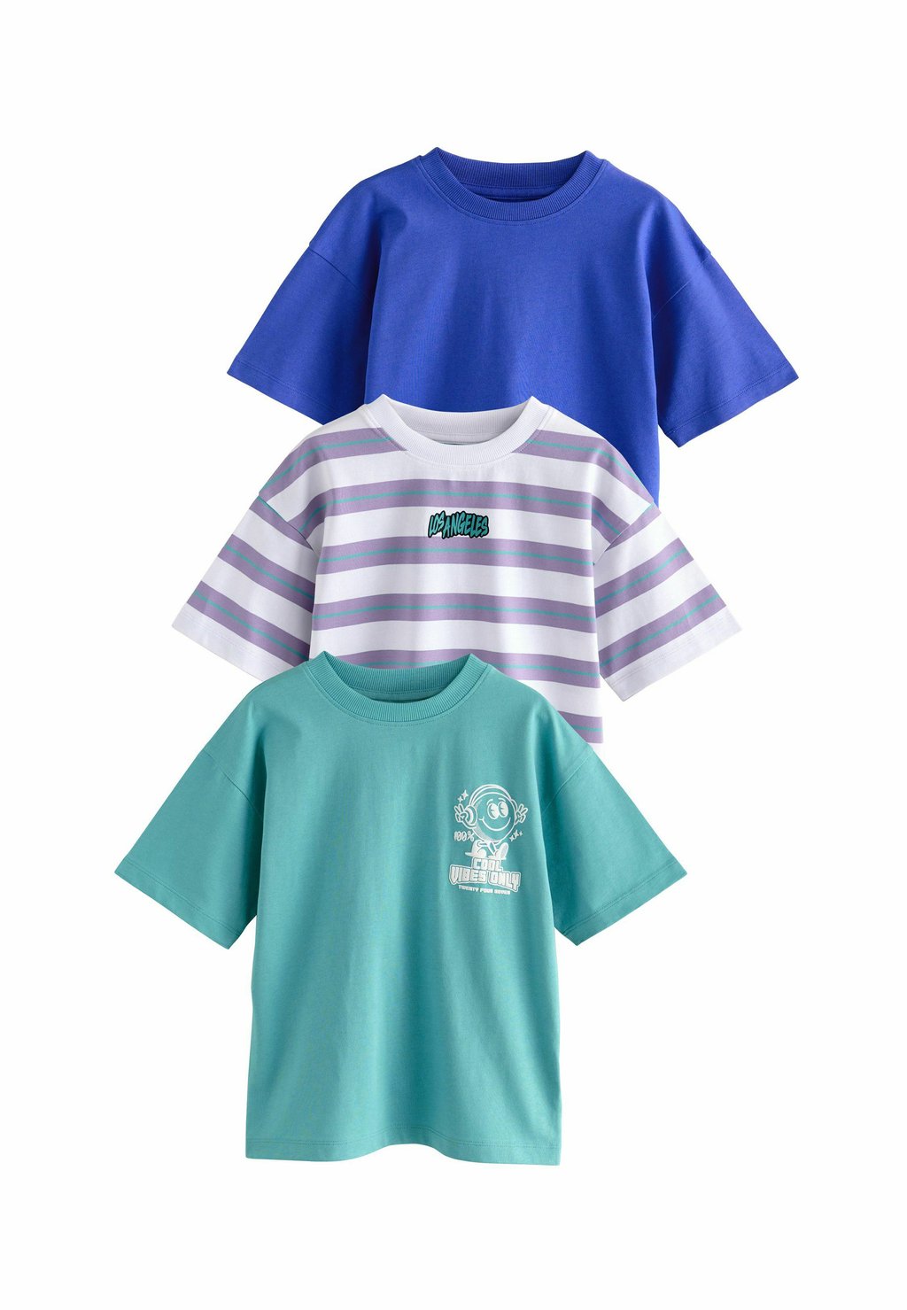 

Футболка с принтом SHORT SLEEVE GRAPHIC 3 PACK STANDARD Next, синий