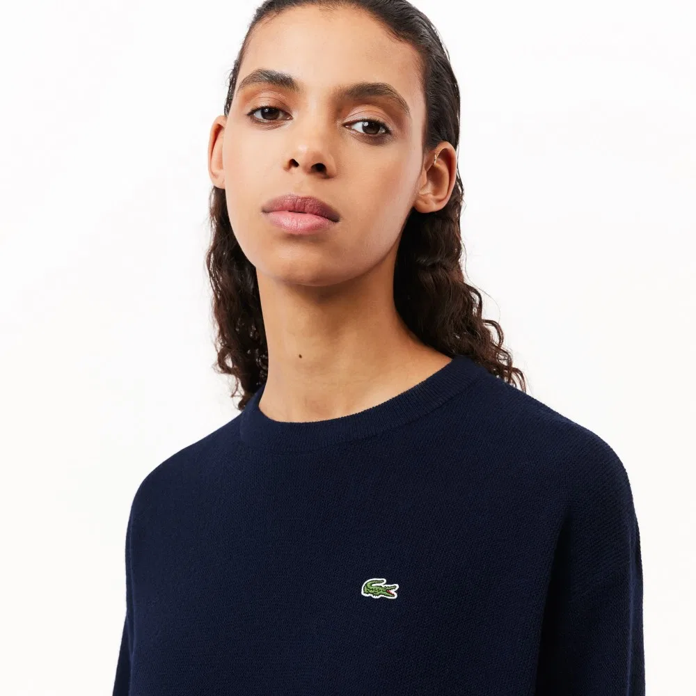 Свитер Lacoste Lynx Links, круглый вырез, тёмно-синий — фото 2