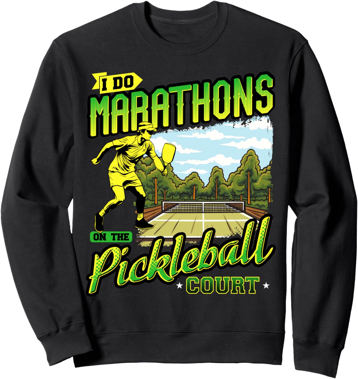 

Я участвую в марафонах по пиклболу. Милая и забавная толстовка для фанатов пиклбола Four1Nine Pickleball Official, черный