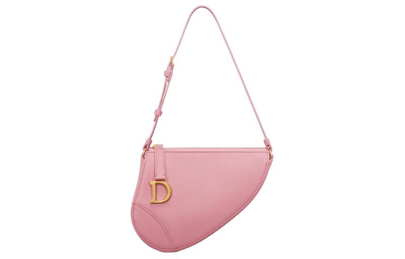 

DIOR Женская сумка через плечо из овчины персиково-розового цвета