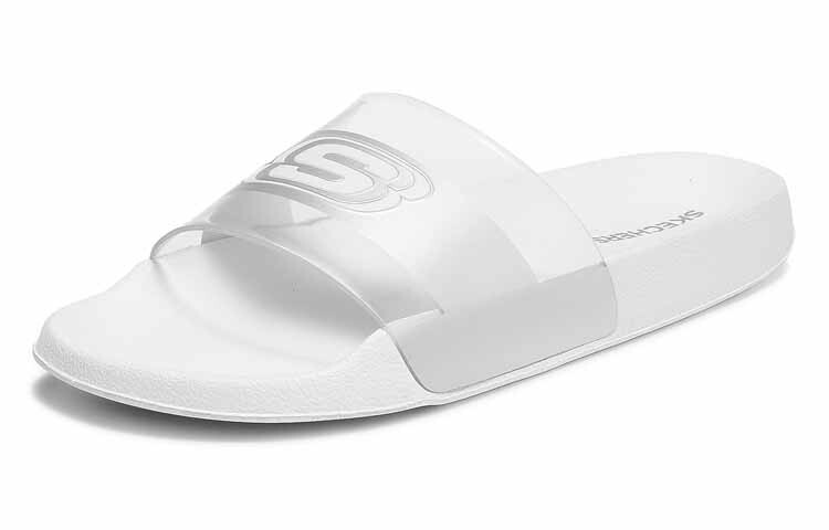 Сандалии Шлепанцы женские Белые/Серебряные Skechers — фото 3