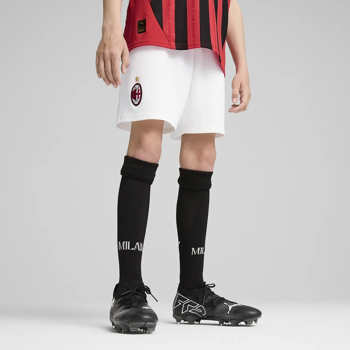 

Шорты для мальчиков 1-й комплект AC Milan 2024-2025 Puma, белый