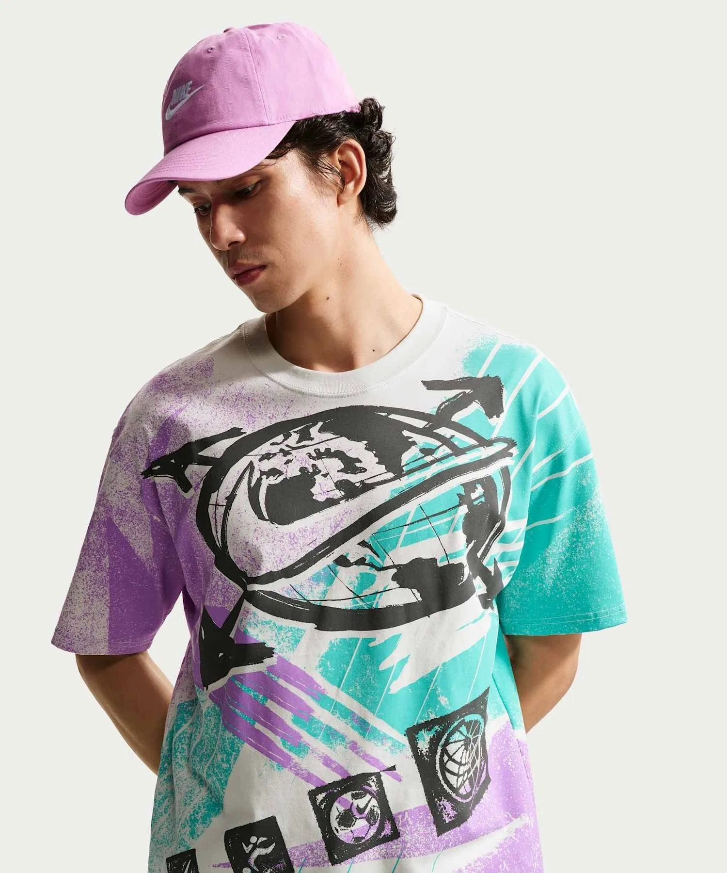 Мужская футболка Nike Sportswear с принтом Spruce Aura зелёная