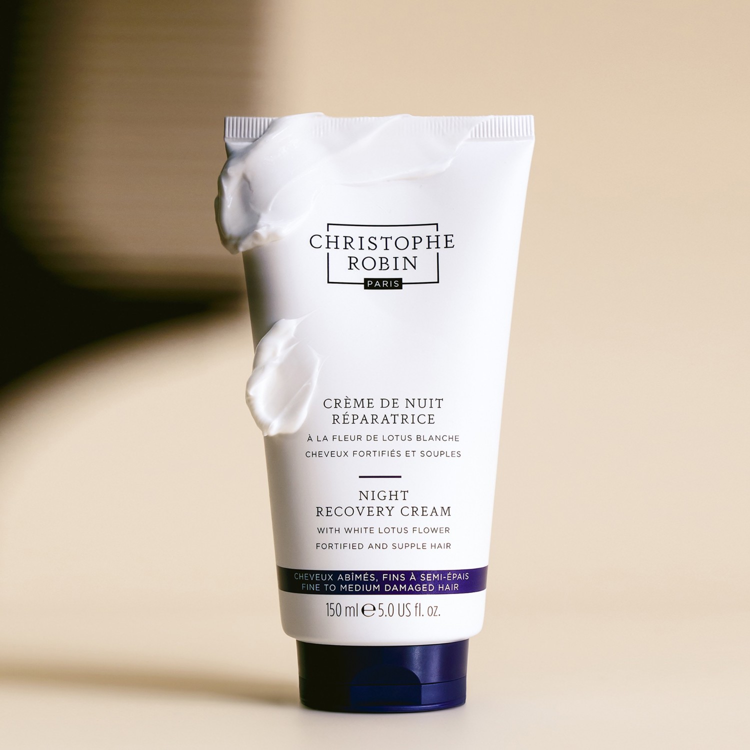 Бальзам для волос night recovery cream with white lotus flower Christophe Robin, объем 150 мл — фото 2