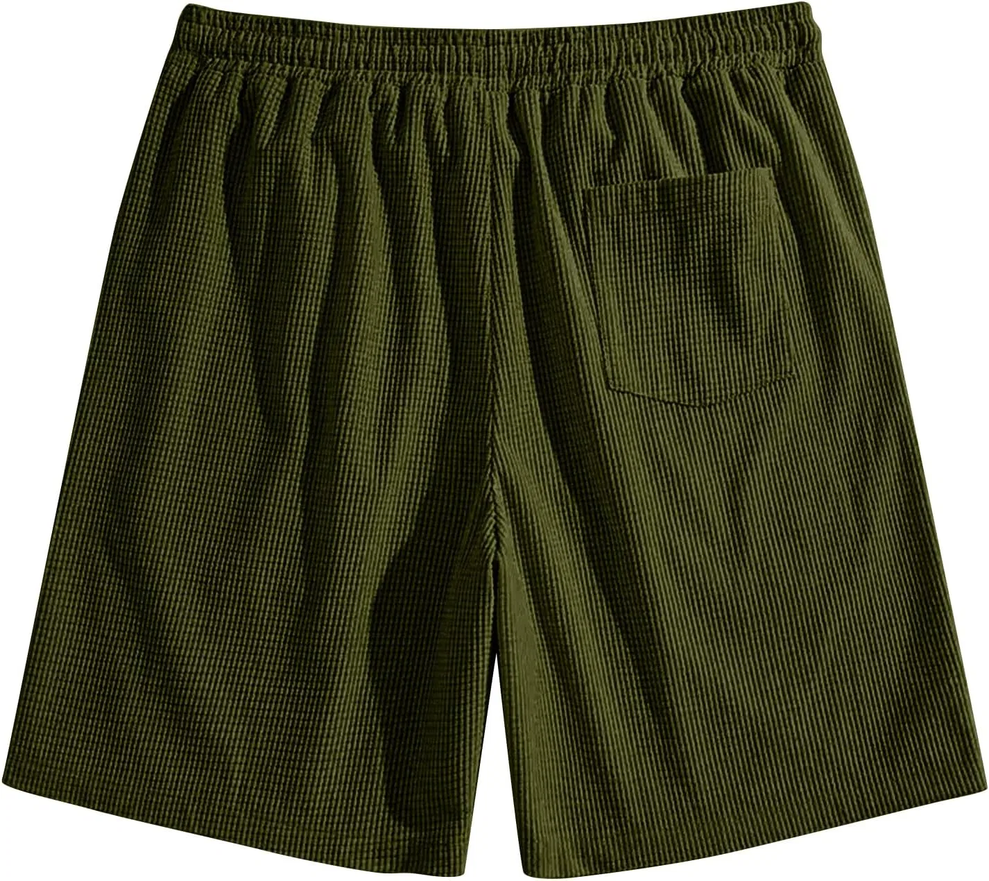 Мужские шорты Active из вафельной ткани с вышивкой, A-army Green — фото 4