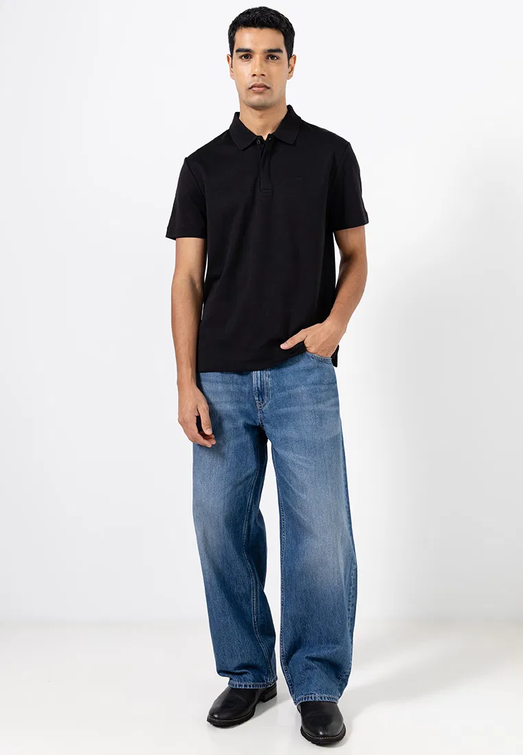 Поло Calvin Klein Jeans из хлопка, черный — фото 4