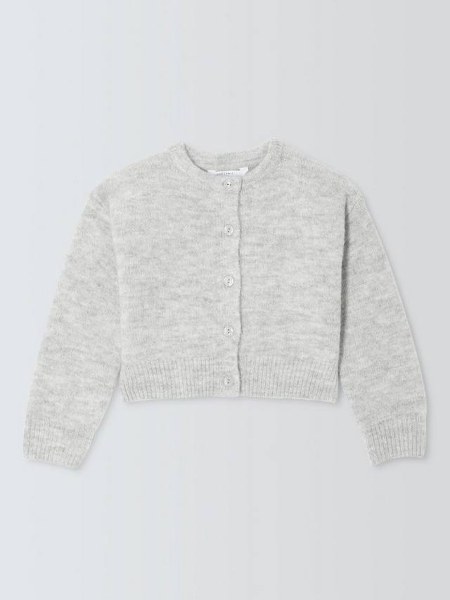 Детский кардиган из губчатой пряжи с круглым вырезом John Lewis, Grey — фото 3