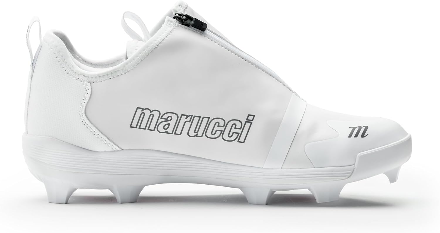 Бейсбольные бутсы Marucci MXB для мужчин, бейсбольная обувь для мужчин с системой регулировки BOA Li2 для надежной подгонки, комфортом и сцеплением для высокой продуктивности, легкие, долговечные, белый — фото 4