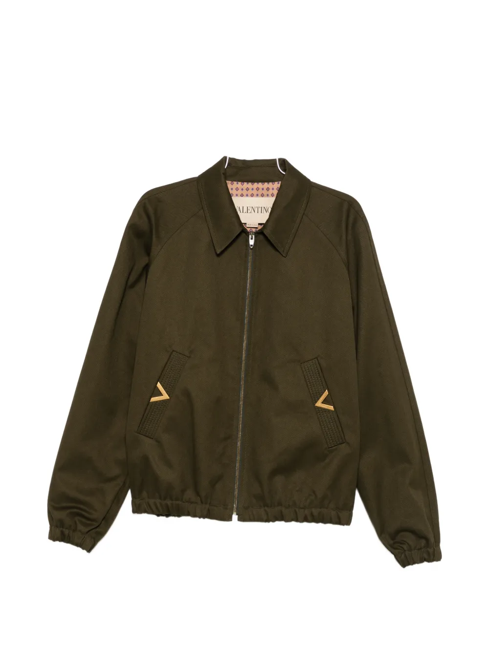 

Толстовка на молнии с аппликацией Valentino Garavani, зеленый