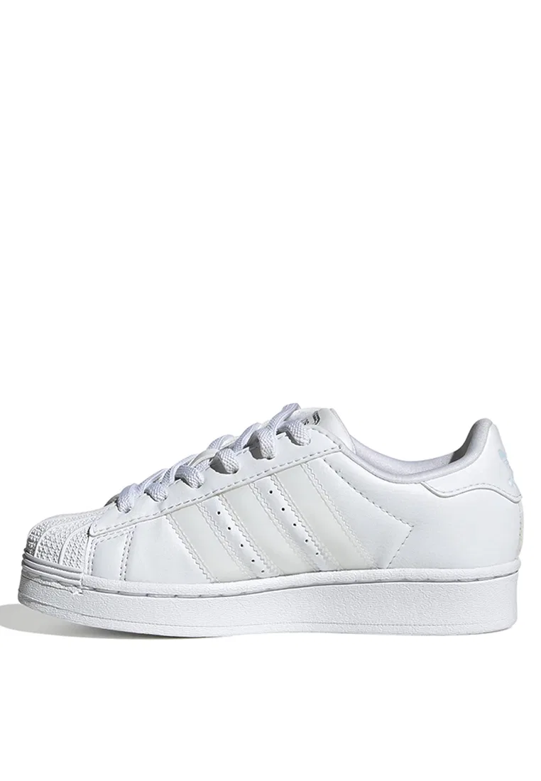 Кроссовки, на шнуровке и резинке, Superstar Adidas, белый — фото 4